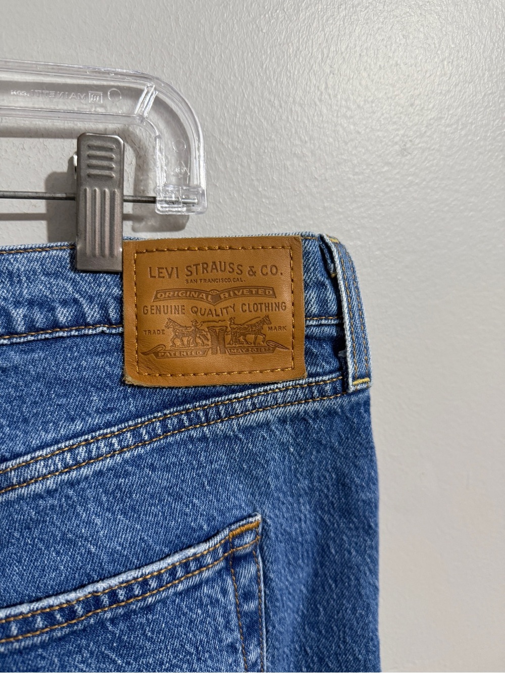 Levis Ribcage Cropped Boot Jeans Womens 34 High Rise Bootcut Denim Medium Wash - Picture 6 of 14